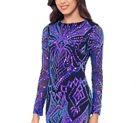 Blondie Nites Women's Sequined Bodycon Cocktail Dress