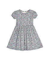 Hope & Henry Baby Girls Organic Ruffle Edge Puff Sleeve Dress