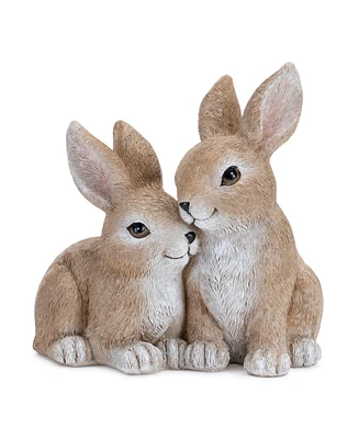 Slickblue Double Bunny Set of 2 Adorable Decorative Accents for Home and Garden