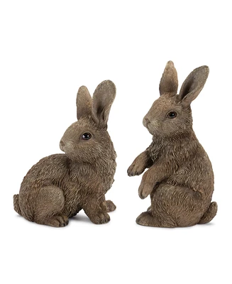 Slickblue Decorative Bunny Figurine Charming Home Decor Accent (Set of 2)