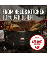 Hell's Kitchen Ceramic Hybrid 7.5-Qt Stockpot & Lid