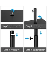 Givimo 40 lbs Square Umbrella Base Stand with for Backyard Patio