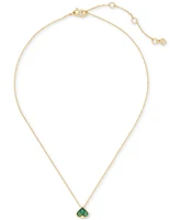 Kate Spade New York Gold-Tone Cubic Zirconia Mini Pendant Necklace, 16"+ 3" extender