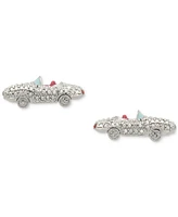 Kate Spade New York Silver-Tone Pave Car Stud Earrings