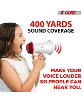 5 Core Megaphone Speaker Kids Mini Bull Horn 15W, Multi-Function w/ Recording, Siren, Volume Control