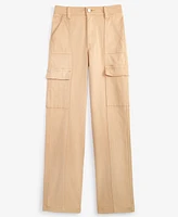 With Jules Big Girls Straight-Leg Twill Cargo Pants