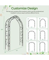 Givimo Garden Arch Arbor Trellis for Climbing Plants Roses Vines