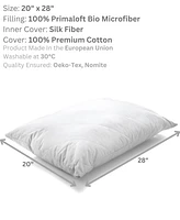 Down Alternative Silk Pillow With Removable Zipper Cover, Luxe Collection