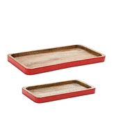 Slickblue Versatile Trays Ideal for Serving, Organizing, and Home Decor (Set of 2)