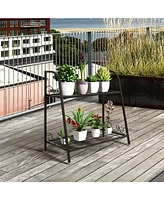 Givimo 2-tier Patio Metal Plant Stand