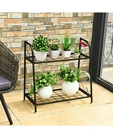 Givimo 2-tier Patio Metal Plant Stand