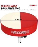 5 Core Drum Throne Padded Guitar Stool Height Adjustable Music Chair Ds Blkch Red