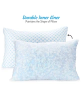 Clara Clark Memory Foam Gel Infused Reversible Cooling Pillow, Standard/Queen