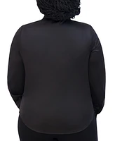 Kasper Women's Long-Sleeve Scarf-Neck Top