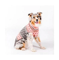 Chilly Dog Peach Fairisle