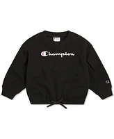 Champion Toddler Girls Fleece Crewneck Sweatshirt & Jogger Pants, 2 Piece Set