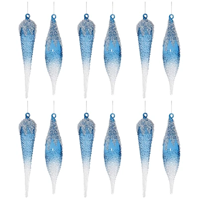 Slickblue Ornament (Set of 12) 9"H Glass