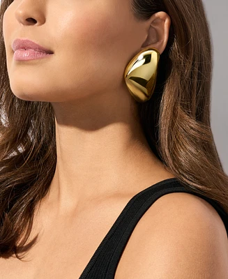 Michael Kors Brass Pebble Statement Earrings