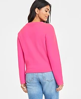 On 34th Women's Milano Crewneck Cardigan, Created for Macy's