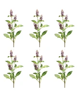 Slickblue Buddleia Stem for Elegant Floral Arrangements and Home Decor (Set of 6)