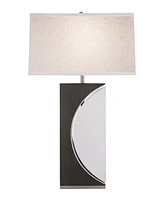 Nova of California Half Moon 30" Linen 4-Way Rotary Switch Table Lamp