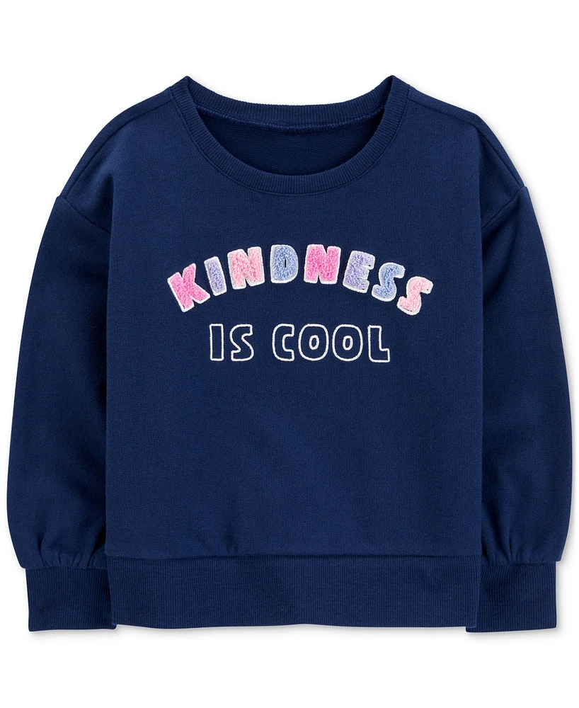 Carter's Toddler Girls Kindness Is Cool French Terry Sweatshirt