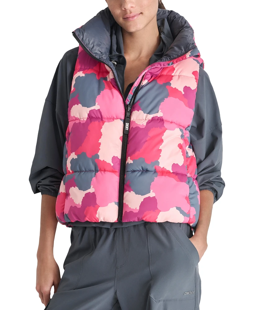 Dkny Sport Women's Printed Puffer Vest