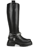 Circus Ny by Sam Edelman Women's Hayes Metal-Trim Lug-Sole Moto Boots