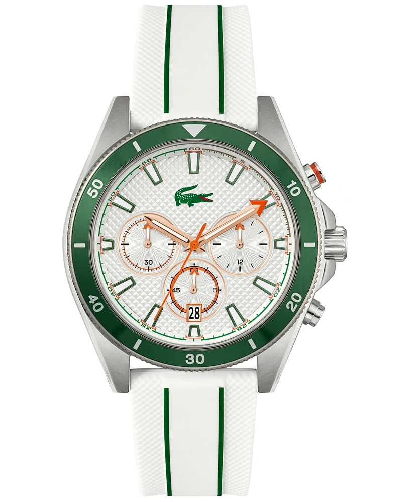 Lacoste Men's Mainsail White Silicone Watch 43mm