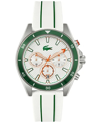Lacoste Men's Mainsail White Silicone Watch 43mm
