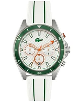 Lacoste Men's Mainsail White Silicone Watch 43mm