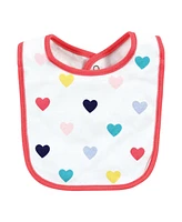 Hudson Baby Infant Girls Cotton Bibs, Girl Bold Family, One Size