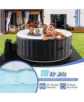 Skonyon 70 Inches Round Spa Pool Hottub with 110/130 Air Jets Electric Heater Pump