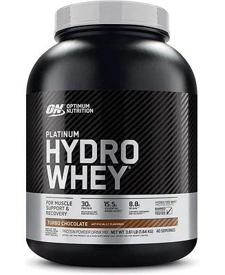 Optimum Nutrition Optimum Nutrition, Platinum Hydro Whey Protein Powder, Turbo Chocolate, 3.61 lb, 40 Servings