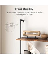Sugift 4-Tier Industrial Ladder Bookshelf with Metal Frame
