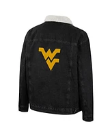 Colosseum x Wrangler Men's Charcoal West Virginia Mountaineers Western Button-Up Denim Jacket