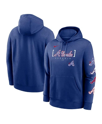 Nike Men's Royal Atlanta Braves City Connect Club Pullover Hoodie