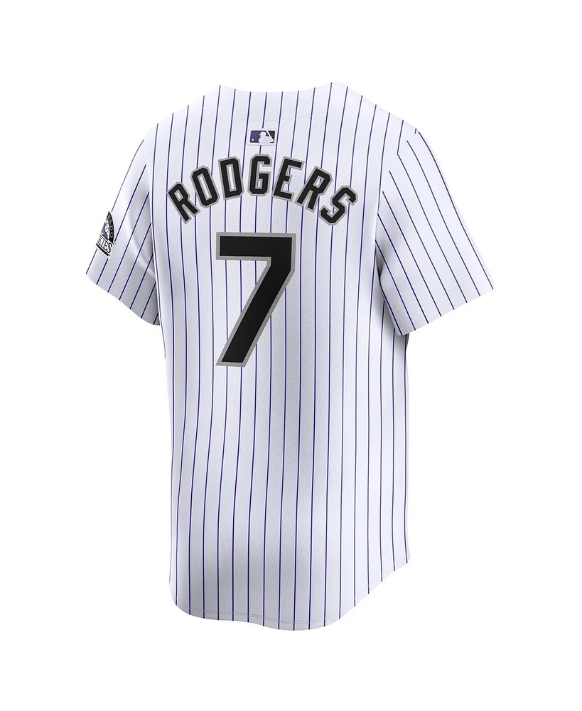 Nike Men's Brendan Rodgers White Colorado Rockies Home Limited Player Jersey