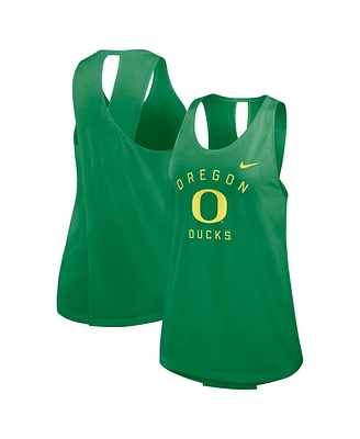 Nike Women's Green Oregon Ducks Primetime Open Back Tank Top