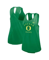 Nike Women's Green Oregon Ducks Primetime Open Back Tank Top