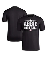 Adidas Men's Black Texas A M Aggies Locker Football Pre-Game Aeroready T-Shirt