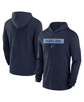 Jordan Men's Navy North Carolina Tar Heels Sideline Hoodie Performance Long Sleeve T-Shirt