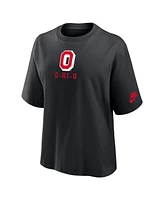 Nike Women's Black Ohio State Buckeyes Boxy Legacy Established T-Shirt