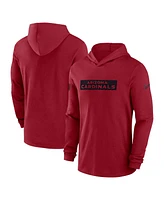 Nike Men's Cardinal Arizona Cardinals Sideline Hoodie Performance Long Sleeve T-Shirt