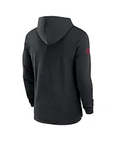 Nike Men's Black Atlanta Falcons Sideline Hoodie Performance Long Sleeve T-Shirt