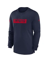 Nike Men's Navy New England Patriots Sideline Player Performance Long Sleeve T-Shirt