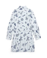 Polo Ralph Lauren Toddler and Little Girls Pleated Graphic Cotton Oxford Shirtdress