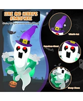 3.6 Ft Halloween Inflatable Ghost Broke Out from Window