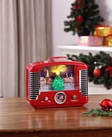 Mr. Christmas 12" Nostalgic Radio Red with Green Tree