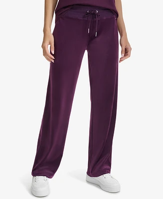 Calvin Klein Women's Velour Wide-Leg Pants